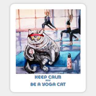 Yoga Cat Sticker